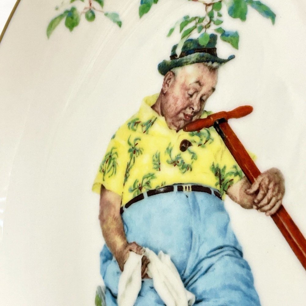 1978 Gorham Norman Rockwell Decorative Plate - 'Cool Aid' - Picture 4 of 6